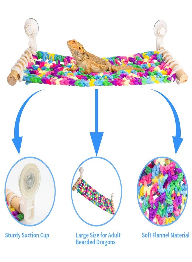 FlidRunest Winter Warm Bearded Dragon Hammock with Suction Cups, Large Soft Lizard Hammock Sleeping Bed, Hanging Reptile House Tent Tank Beds - Image 4